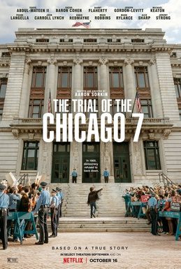 Official poster for The Trial of the Chicago 7 (2020), written and directed by Aaron Sorkin