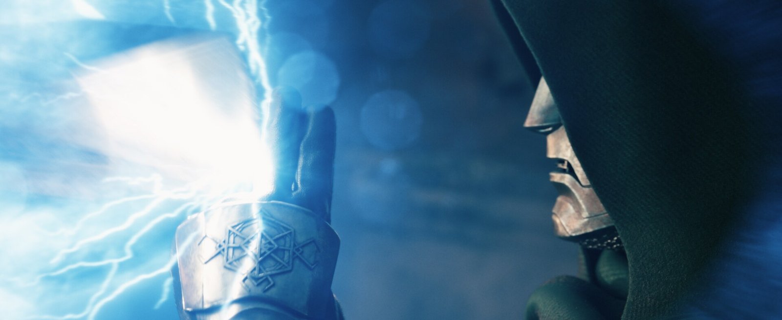 Doctor Doom faces Thor's lightning in an official trailer still for Avengers: Doomsday