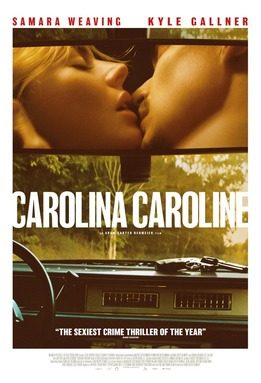 Official poster for Carolina Caroline (2026), starring Samara Weaving and Kyle Gallner